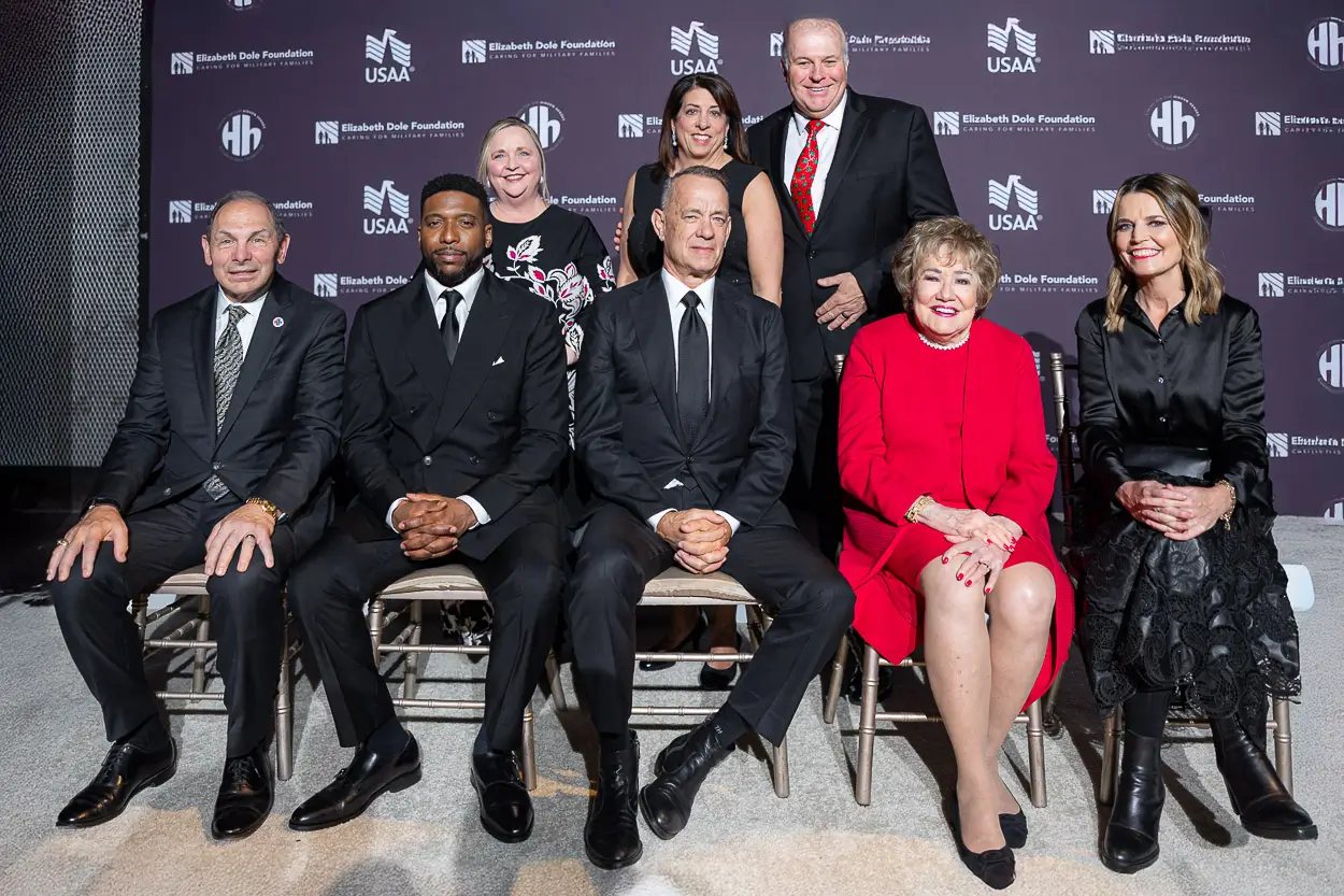 Branded step-and-repeat backdrop at a Washington DC corporate gala for sponsor and guest photography