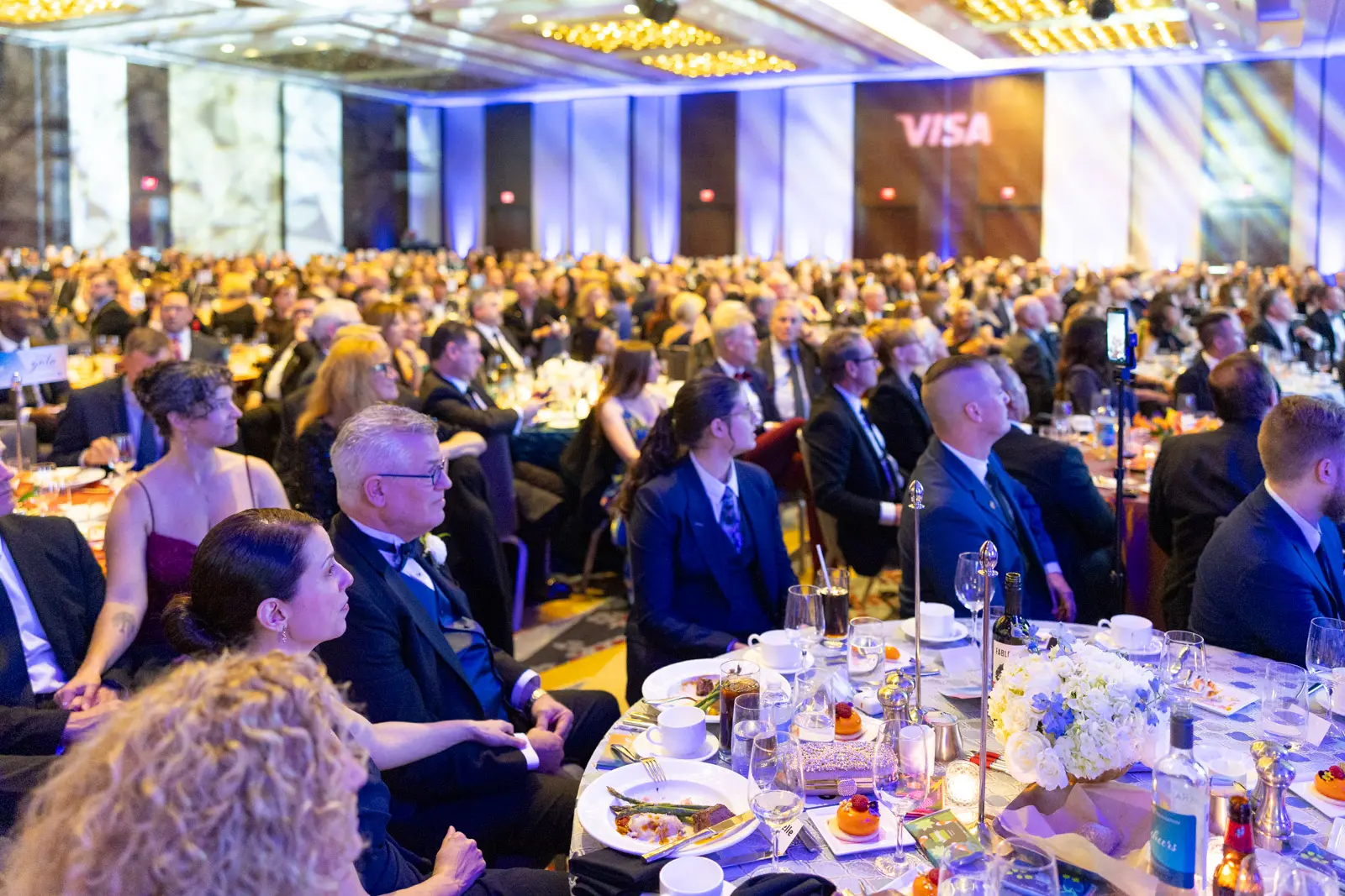 Conference photographer Washington DC wide audience room scale at a formal gala event