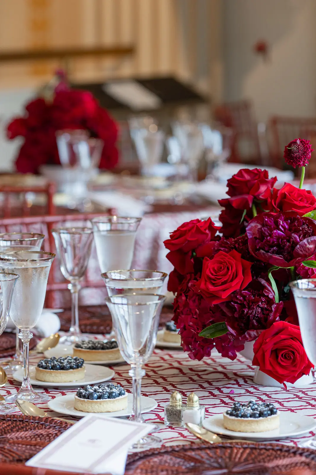 Conference photographer Washington DC vertical floral table detail for event planner portfolio