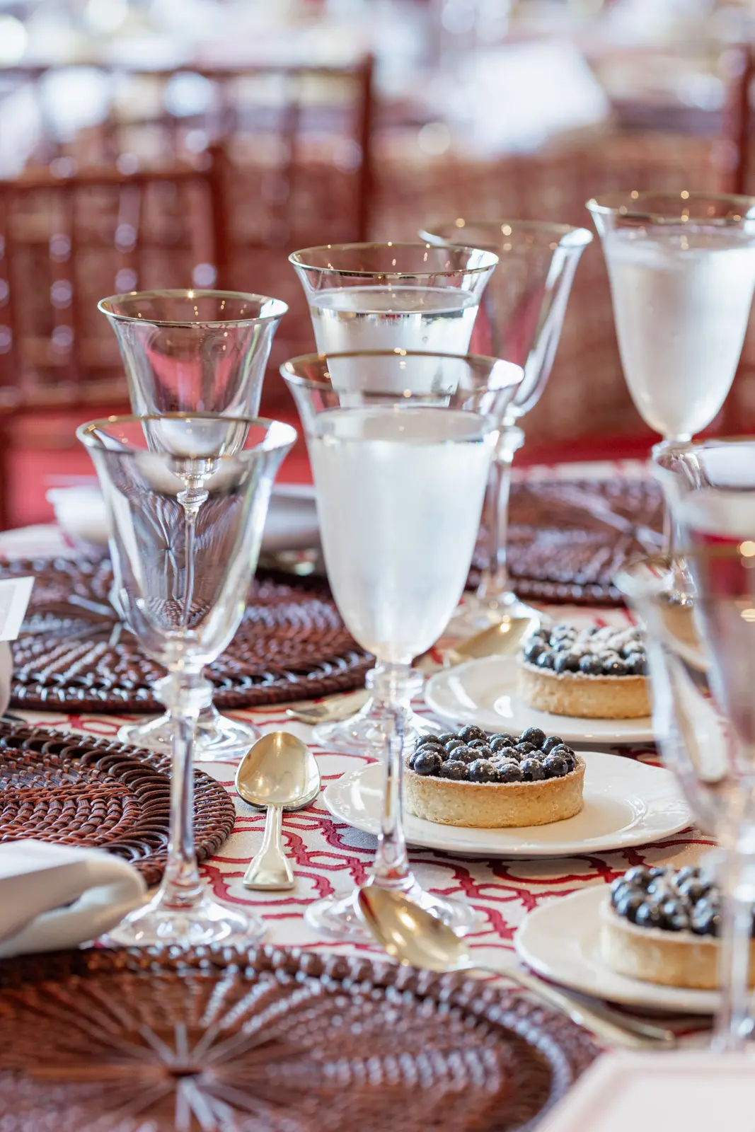 Conference photographer Washington DC vertical drink and table detail for planner social content