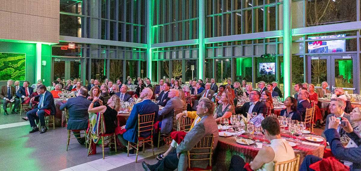 Wide room coverage of a corporate event in Alexandria Virginia showing event scale for shot list planning