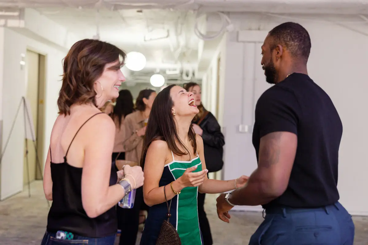 Authentic candid networking photography at a Washington DC corporate reception