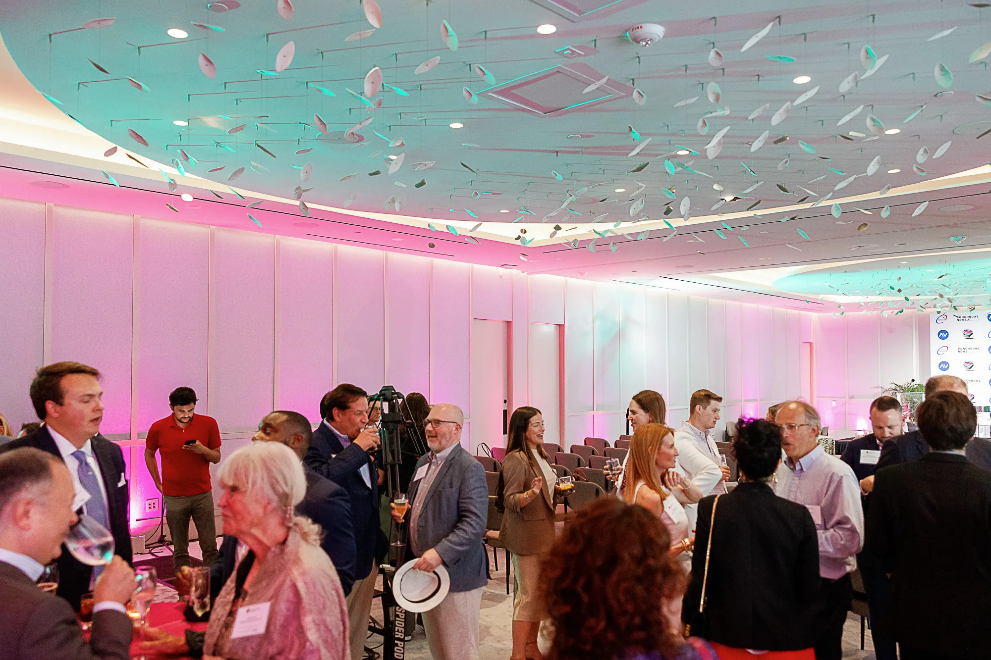 Corporate networking at Punchbowl News press conference Washington DC