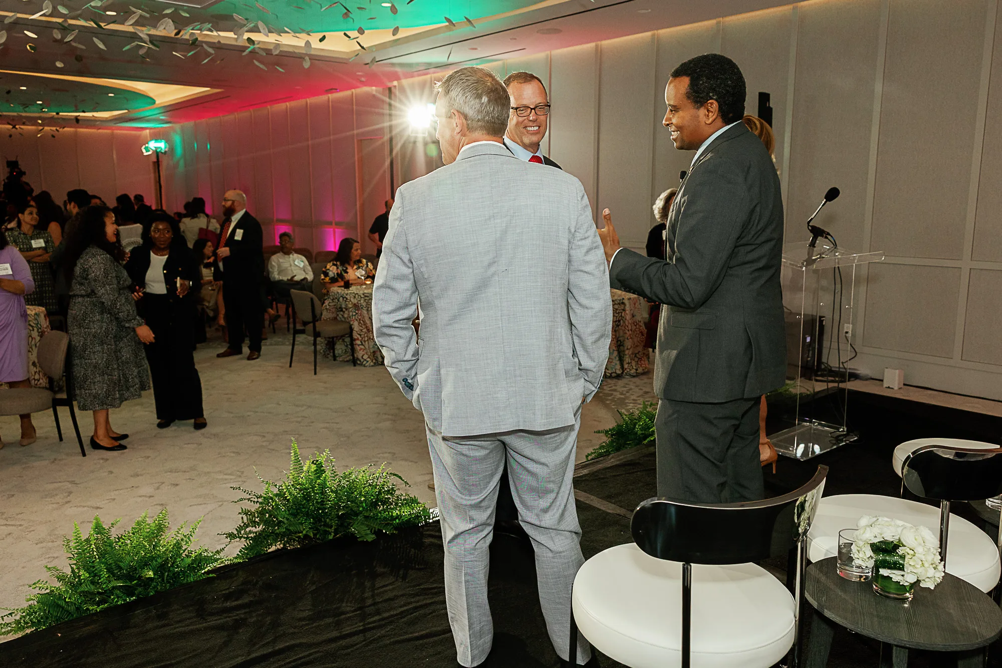 People conversing on stage at Punchbowl News press conference Washington DC
