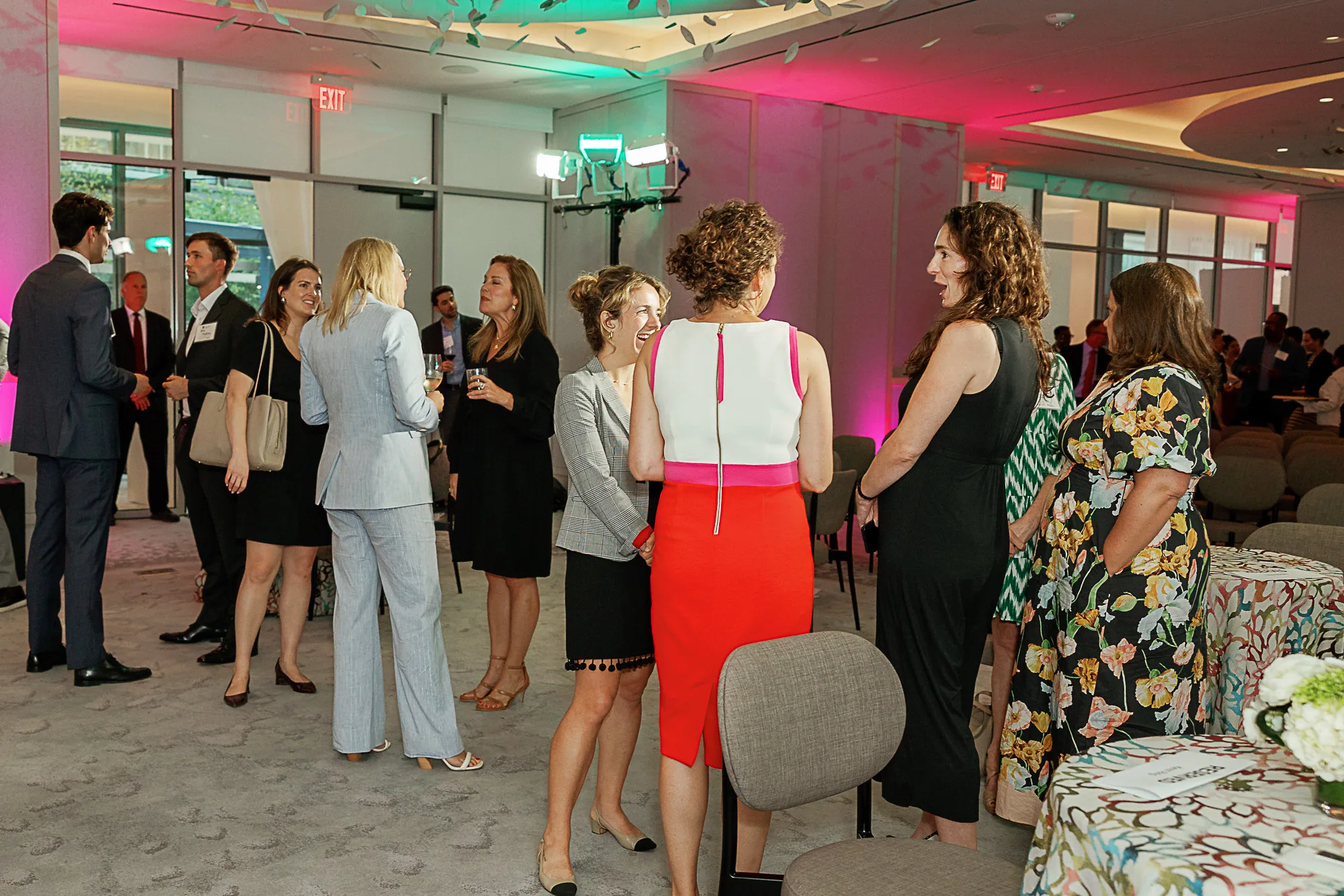 Women networking at Punchbowl News press conference Washington DC