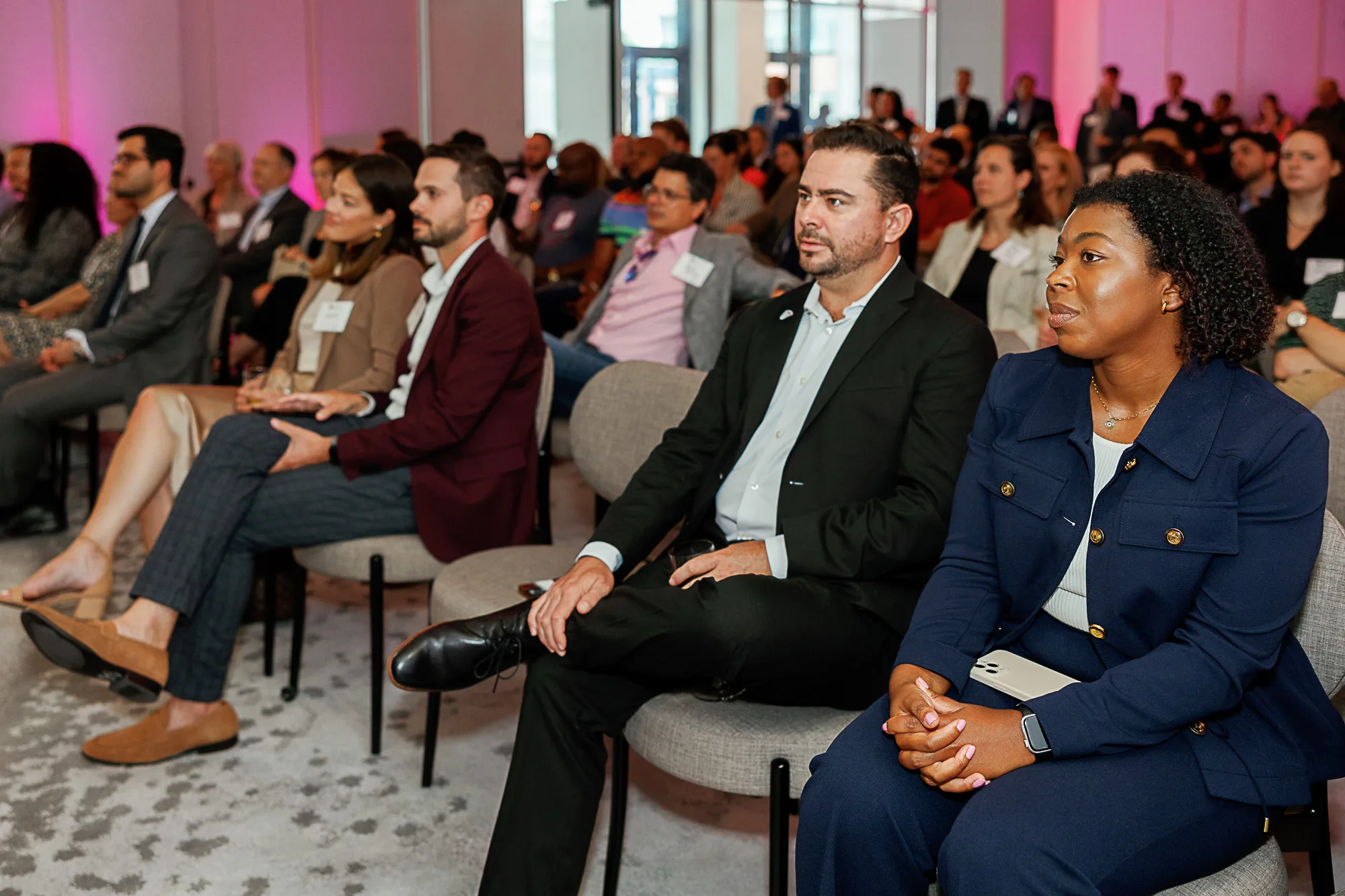 Attendees listening at Punchbowl News press conference Washington DC