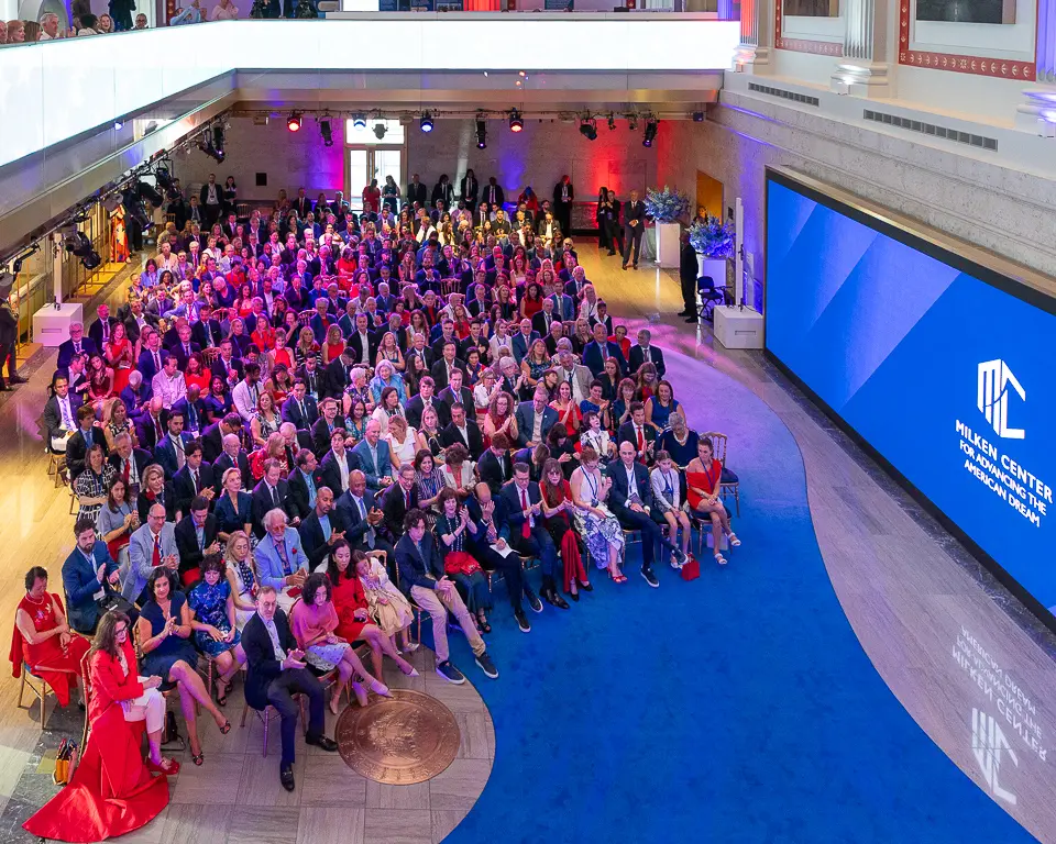 American Dream Orchestra orchestra stage left feature at the Milken Institute inauguration gala in Washington, DC