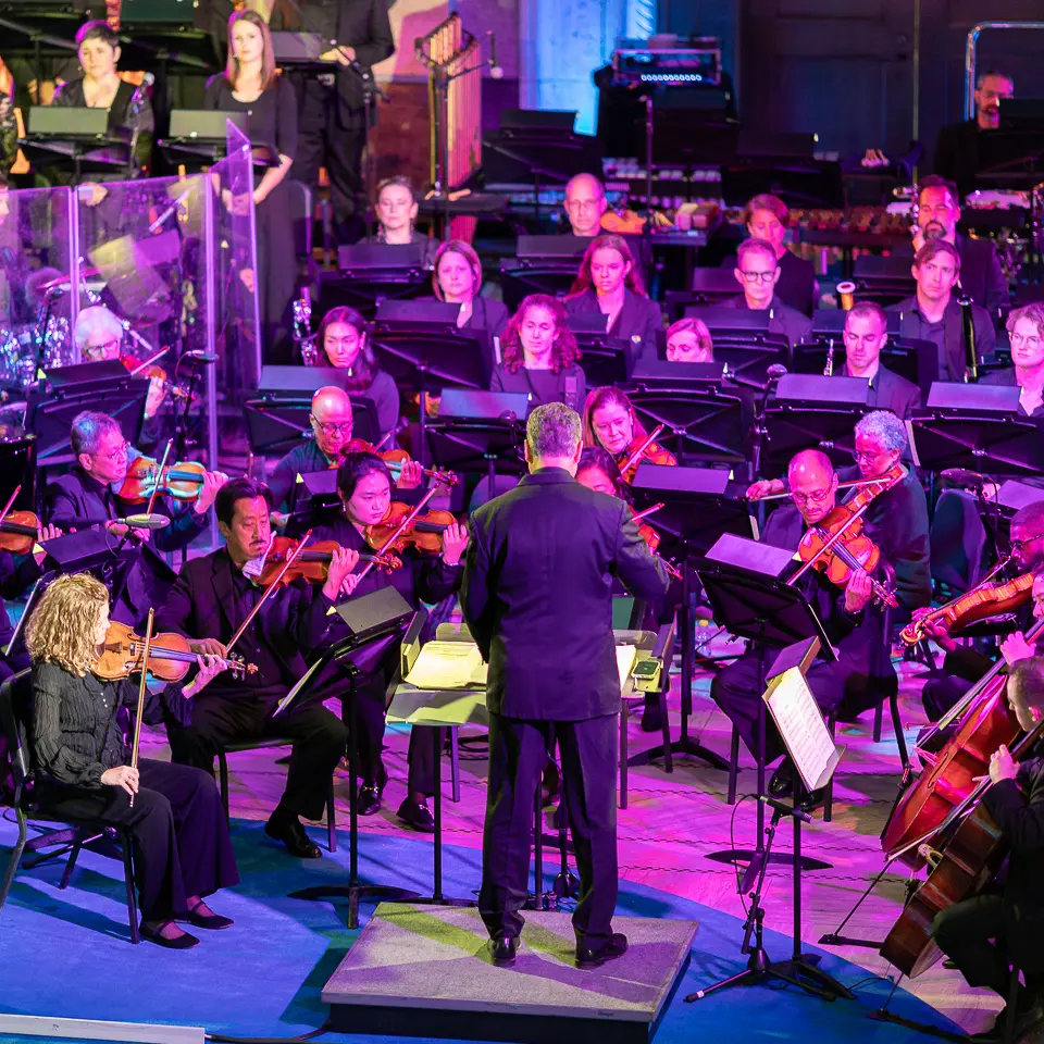 American Dream Orchestra orchestra concert moment at the Milken Institute inauguration gala in Washington, DC