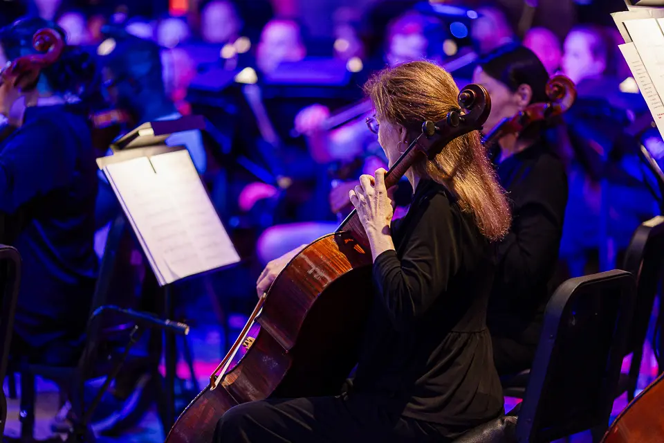 American Dream Orchestra wide gala orchestra scene at the Milken Institute inauguration gala in Washington, DC