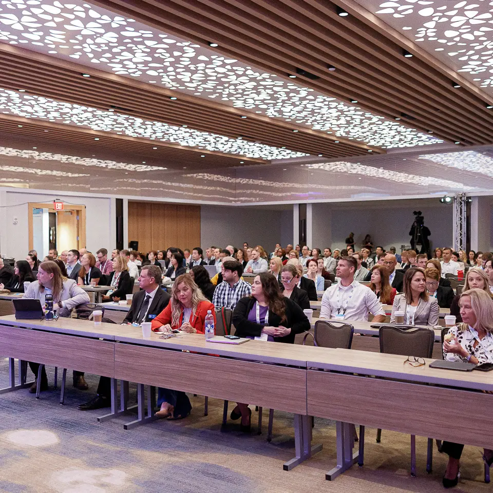 Audience listening in the Westin ballroom during the FDA-PDA Annual Conference keynote program