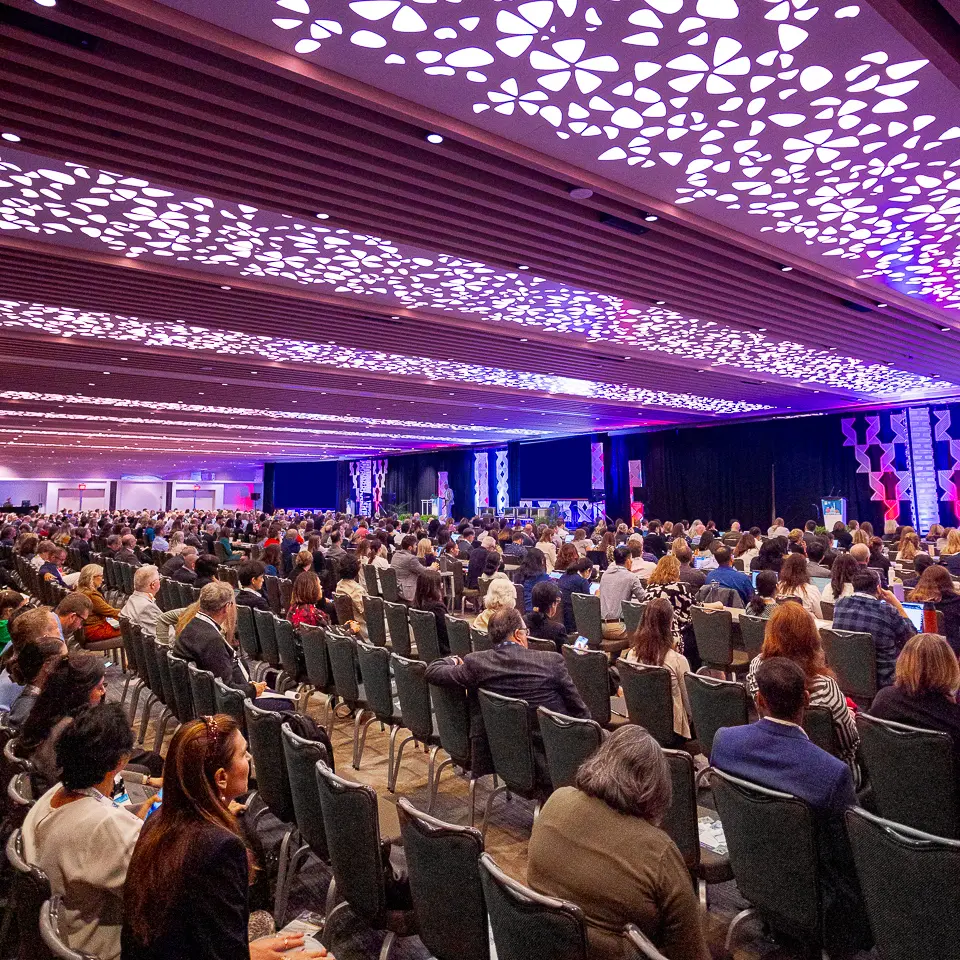 Featured wide ballroom view of the FDA-PDA Annual Conference keynote audience and stage at The Westin.