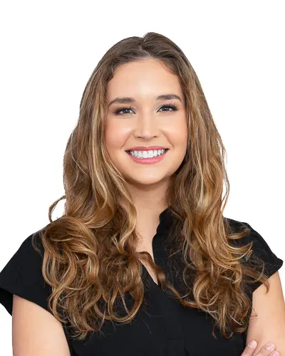 Professional business headshot of woman with wavy hair photographed in Washington DC by District Pixel