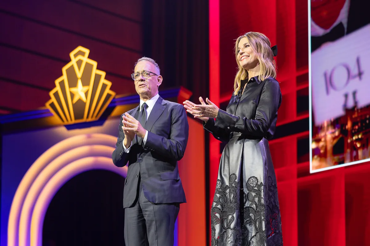 Fundraising event on stage at The Anthem in Washington DC, captured by a corporate event photographer for high-profile business event photography.