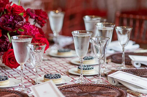 Washington DC event photographer capturing reception table details and event design