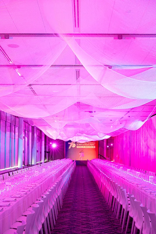 Color Washington DC event photographer coverage of venue lighting design